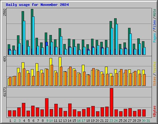 Daily usage for November 2024