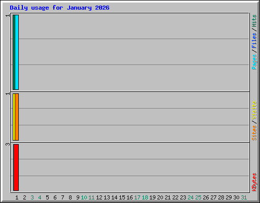 Daily usage for January 2026