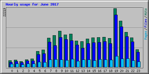 Hourly usage for June 2017