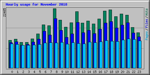 Hourly usage for November 2018