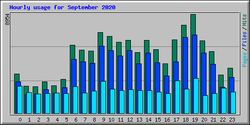 Hourly usage for September 2020