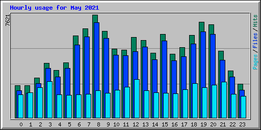 Hourly usage for May 2021