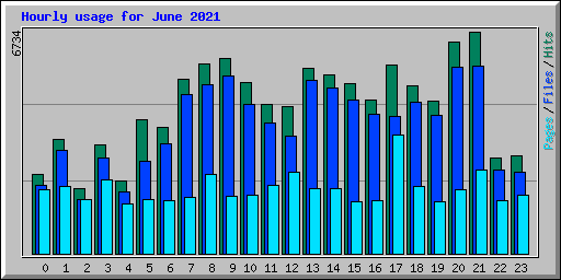Hourly usage for June 2021