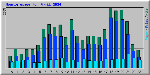 Hourly usage for April 2024