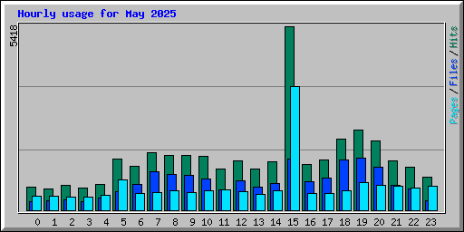 Hourly usage for May 2025