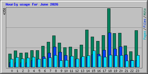Hourly usage for June 2026