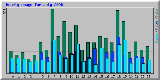 Hourly usage for July 2026